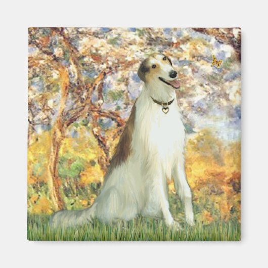 Lente - Borzoi Magneet (Voorkant)