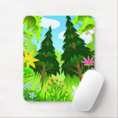 Lente Bos Bomen en Bloemen Scène Muismat (Met muis)