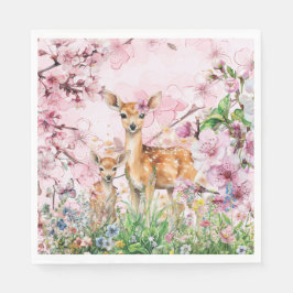 Lente Bos Dieren Feest Thema Servet