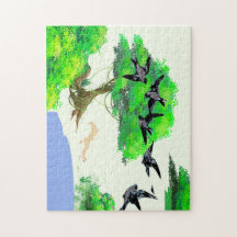 Lente Bos Leven met Vogels en Eekhoorn - Natuur