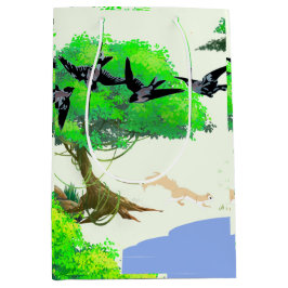 Lente Bos Leven met Vogels en Eekhoorn - Natuur Medium Cadeauzakje