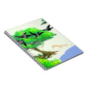 Lente Bos Leven met Vogels en Eekhoorn - Natuur Notitieboek (Rechterzijde)