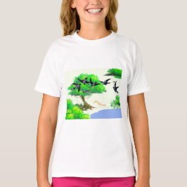 Lente Bos Leven met Vogels en Eekhoorn - Natuur T-shirt