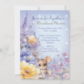 Lente bos uitnodiging voor douche (Achterkant)