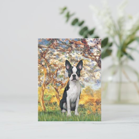Lente - Boston Terrier #1 Briefkaart (Staand voorkant)