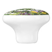 lente botanische bloemen keramische knop (Zijkant)