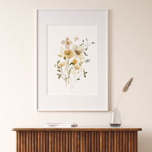 Lente botanische Waterverf bloemen Poster