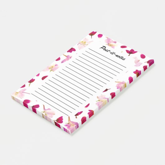 Lente botanische wilde bloemen Petal Blossom Post-it® Notes (Schuin)