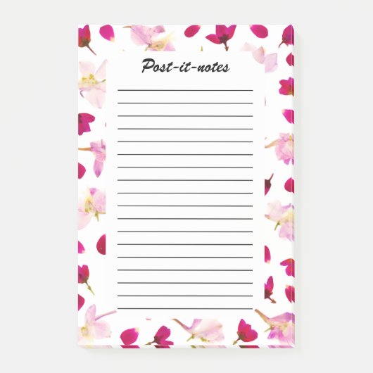 Lente botanische wilde bloemen Petal Blossom Post-it® Notes (Voorkant)