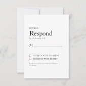 Lente Botanische Witte Bruiloft RSVP (Voorkant)