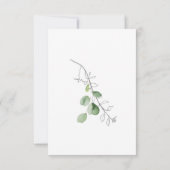 Lente Botanische Witte Bruiloft RSVP Kaartje (Achterkant)