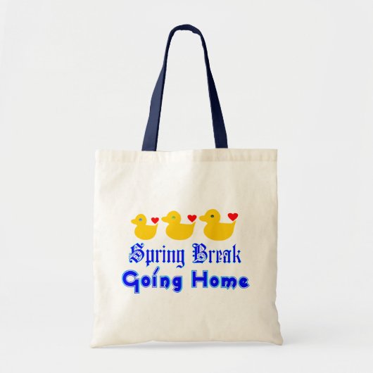 Lente Break-Going Home Eenden Budget Canvas tas ♥ (Voorkant)