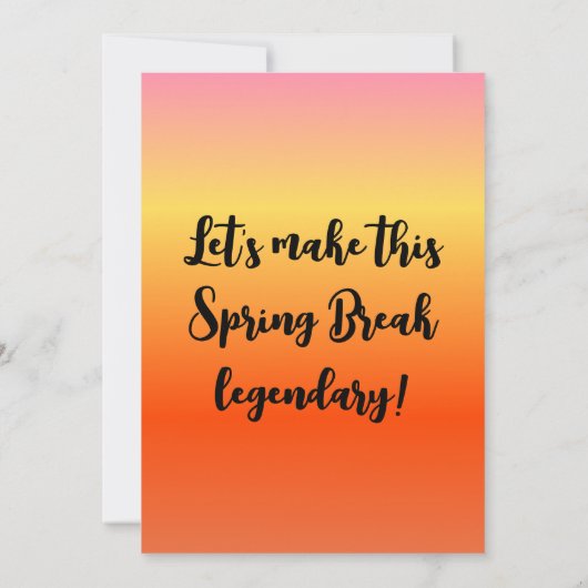 Lente Break Party Kaart (Achterkant)