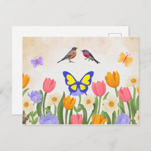 lente briefkaart (Voorkant / Achterkant)