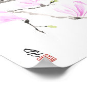 Lente Bries Magnolia Poster (Hoek)