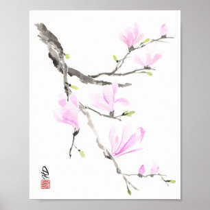 Lente Bries Magnolia Poster