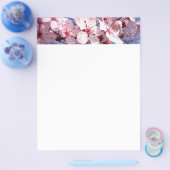 Lente brochures papier Roze boom Blauwe hemel (Enkel)