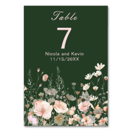Lente Bruidsboeket Roze Bloemen Bruiloft Kaart