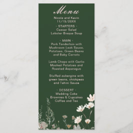 Lente Bruidsboeket Roze Wilde Bloemen Huwelijk Menu