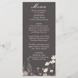 Lente Bruidsboeket Roze Wilde Bloemen Huwelijk Menu