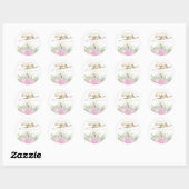 Lente bruidsfeest bedank sticker wilde bloem (Vel)