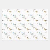 Lente Bruidsmoederdag Aquarel Vogels  Inpakpapier Vel (Voorkant 3)