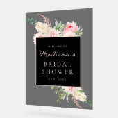 Lente bruidsshower met botanische elementen acryl bord (Hoek)