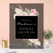 Lente bruidsshower met botanische elementen acryl bord (Huwelijk)