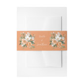 Lente bruiloft Abrikoos Perzik Bloem Uitnodigingen Wikkel (Voorkant Voorbeeld)