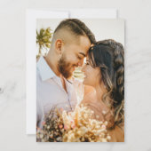 Lente Bruiloft Abrikozenperzik Bloemen Foto Bruilo Kaart (Achterkant)