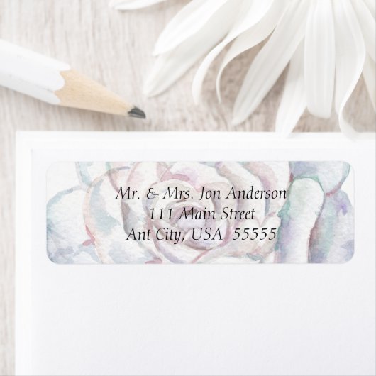 Lente bruiloft Adres Label met witte bruiloft (Insitu)