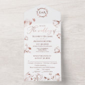 Lente bruiloft alles in één uitnodiging Wildflower (Binnen)