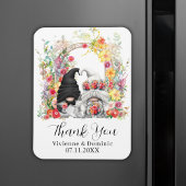 Lente bruiloft Bedankt Gnome Floral Magneet
