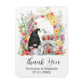 Lente bruiloft Bedankt Gnome Floral Magneet (Verticaal)