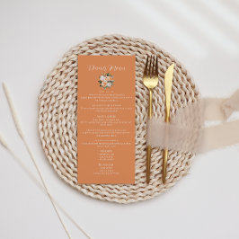 Lente bruiloft Bloemen Abrikozenperzik Menu