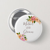 Lente bruiloft bloemen moeder van de bruid ronde button 5,7 cm (Voorkant /achterkant)