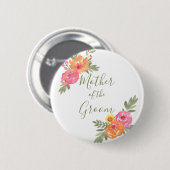 Lente bruiloft bloemen Moeder van de bruidegom Ronde Button 5,7 Cm (Voorkant /achterkant)