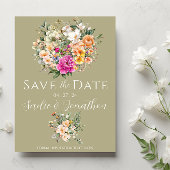 Lente bruiloft Bloemen Sage Groene bruiloft Save The Date