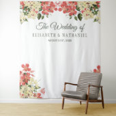 Lente bruiloft bloementuin foto stand achtergrond wandkleed (In situ)