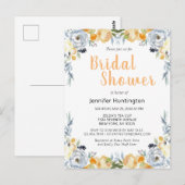 Lente Bruiloft Borrel Perzik Bloem Boho Briefkaart (Voorkant / Achterkant)