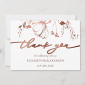 Lente bruiloft Dank u kaart Wildflower (Voorkant)