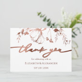 Lente bruiloft Dank u kaart Wildflower (Staand voorkant)