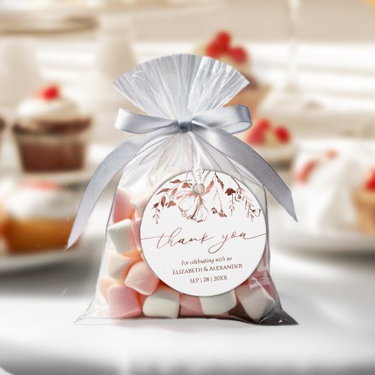 Lente bruiloft dank u Sticker Wildflower Bedankjes Labels