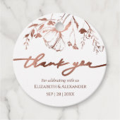 Lente bruiloft dank u Sticker Wildflower Bedankjes Labels (Voorkant)