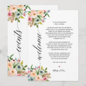 Lente Bruiloft Elegante Calligrafie Route kaart (Voorkant / Achterkant)