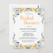 Lente Bruiloft Feest Peach Bloem Boho Briefkaart (Voorkant / Achterkant)