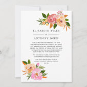 Lente bruiloft Floral Verminderde gastenlijst Aankondiging (Voorkant)