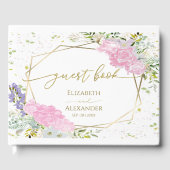 Lente Bruiloft Gast Boek Pastel Kleur Wildflower (Voorkant)