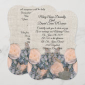 Lente bruiloft Invitting linen elegant Kaart (Voorkant / Achterkant)