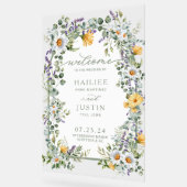 Lente bruiloft Kleurrijke Wildflower Bloemen Welko Acryl Bord (Hoek)